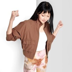 NWOT Wild Fable Mauve Pink Utility Jacket XL